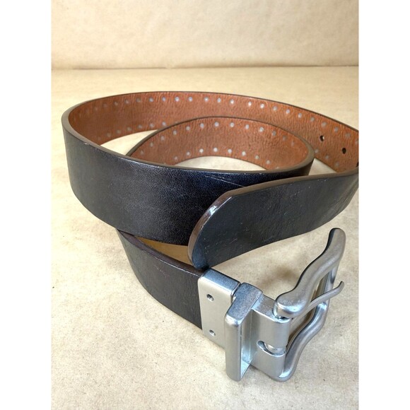 Lauren Ralph Lauren Studded Leather Reversible Belt Brown/Black Sz 42 main image 9